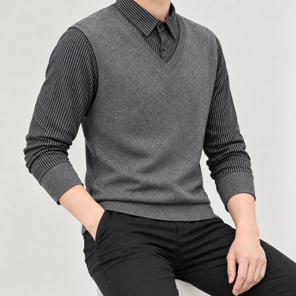 Fernand Layered Sweater - Lead Product Detail