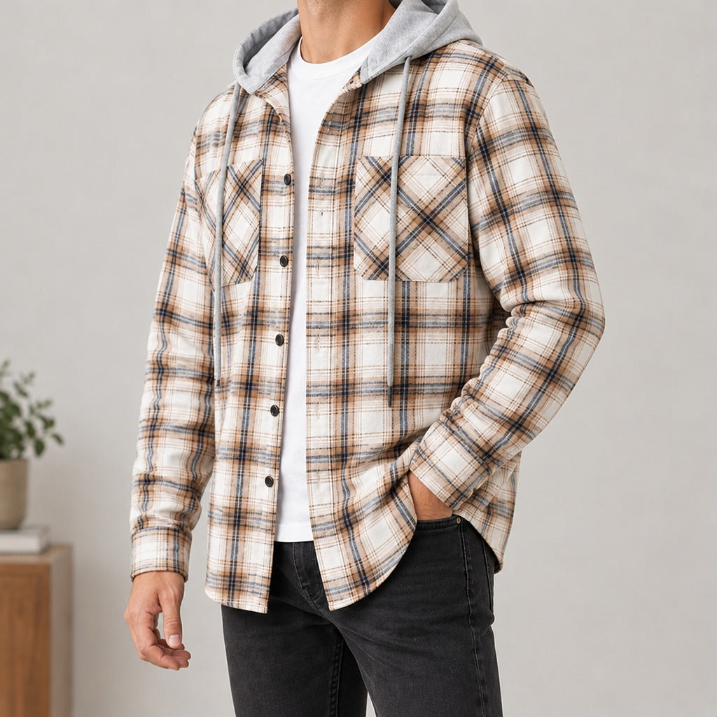 Gilberto Hooded Overshirt - Lead Product Detail