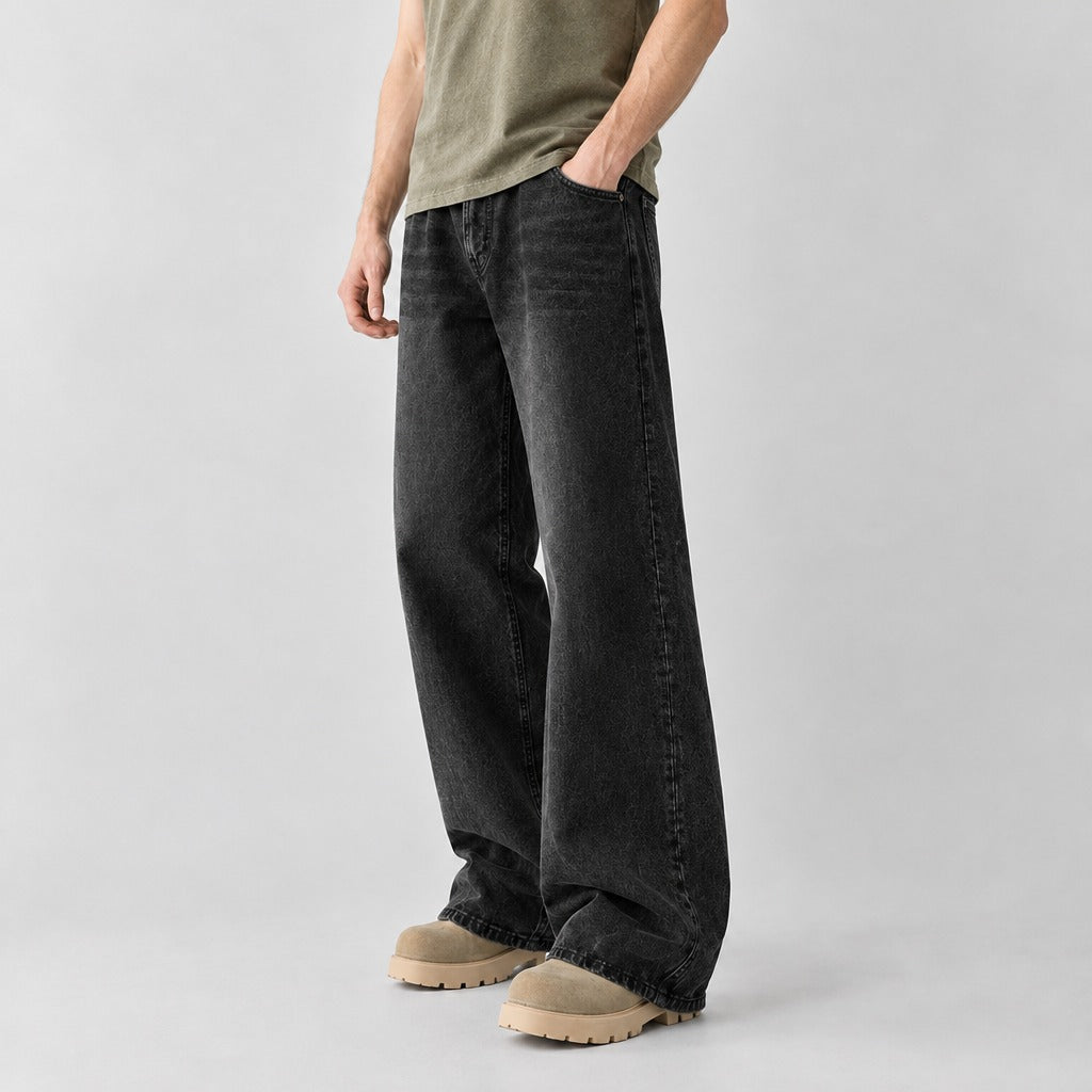 Hubertus Wide Leg Jeans - Lead Product Detail