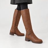 Birgitte Buckle Riding Boots - Lead Product Detail