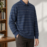 Lukas Striped Polo Shirt - Lead Product Detail