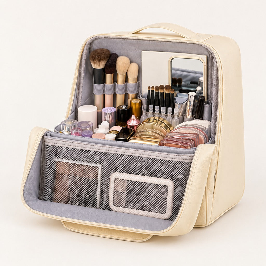 Brynhildur Compartment Makeup Bag - Lead Product Detail