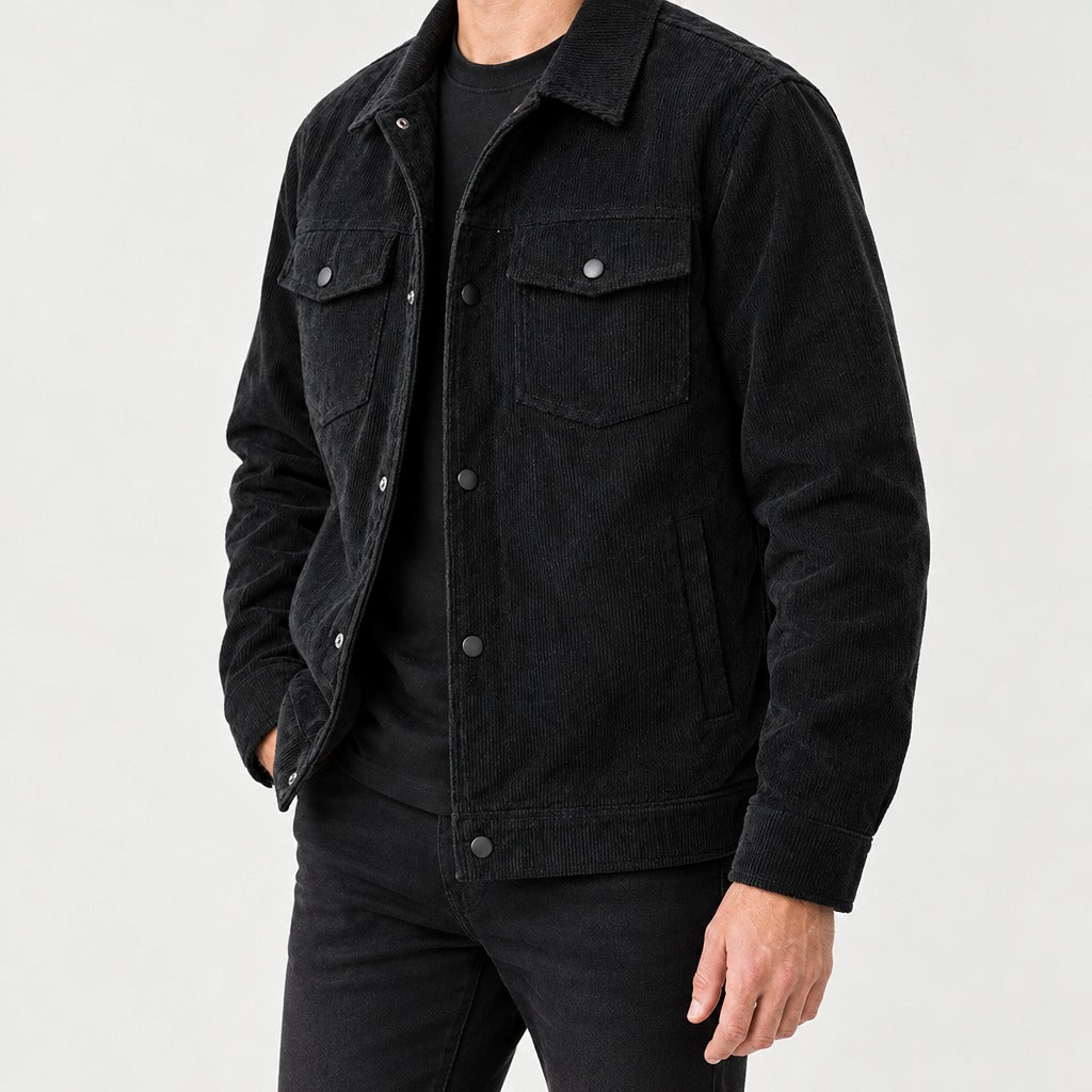 Yvan Corduroy Overshirt - Lead Product Detail