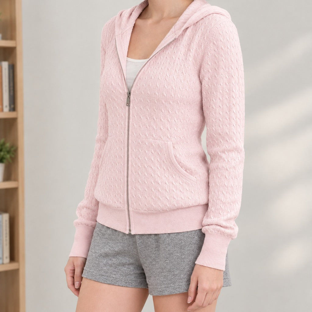 Carys Cable Knit Cardigan - Lead Product Detail