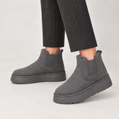 Aage Fleece Chelsea Boots - Lead Product Detail