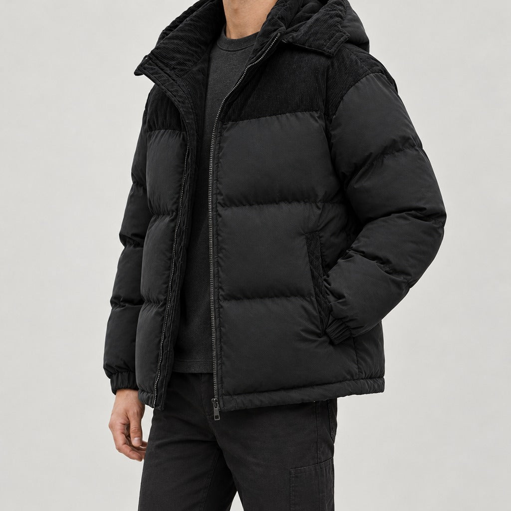 Aasmund Corduroy Puffer Jacket - Lead Product Detail