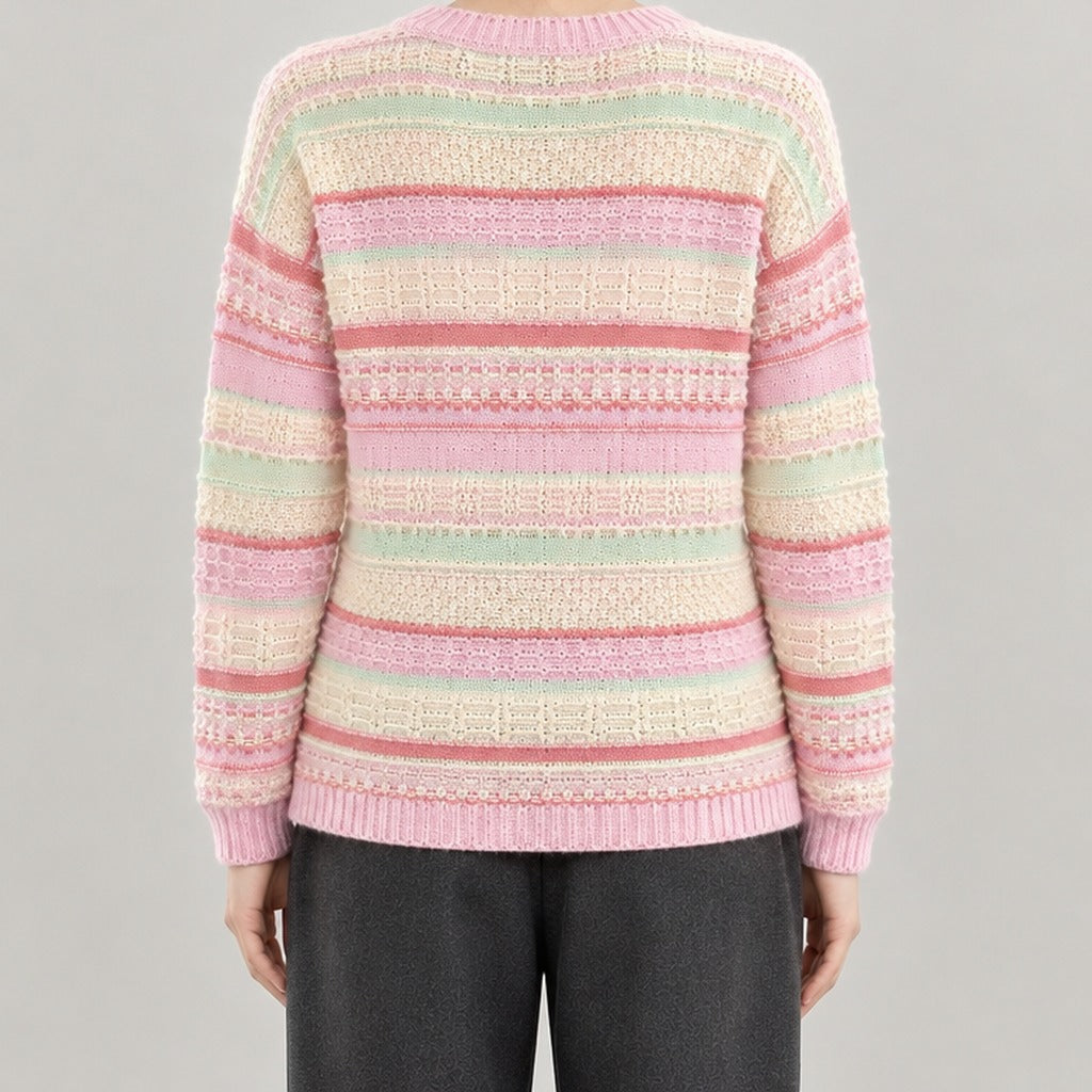 Christiane Textured Stripe Cardigan - Lead Product Detail