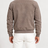 Albrecht Suede Bomber Jacket - Lead Product Detail