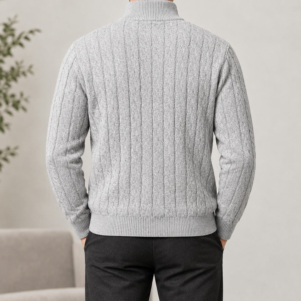 Alfio Cable Knit Sweater - Lead Product Detail