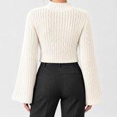 Donata Mock Neck Sweater - Lead Product Detail
