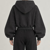 Dorotea Balloon Sleeve Hoodie - Lead Product Detail