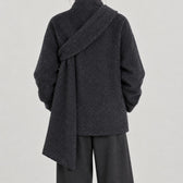 Dorrit Scarf Wool Jacket - Lead Product Detail