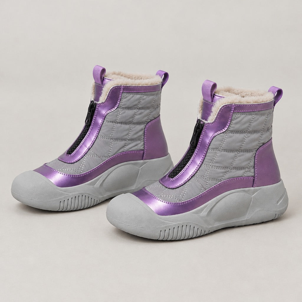Eleni Front Zip Snow Boots - Lead Product Detail