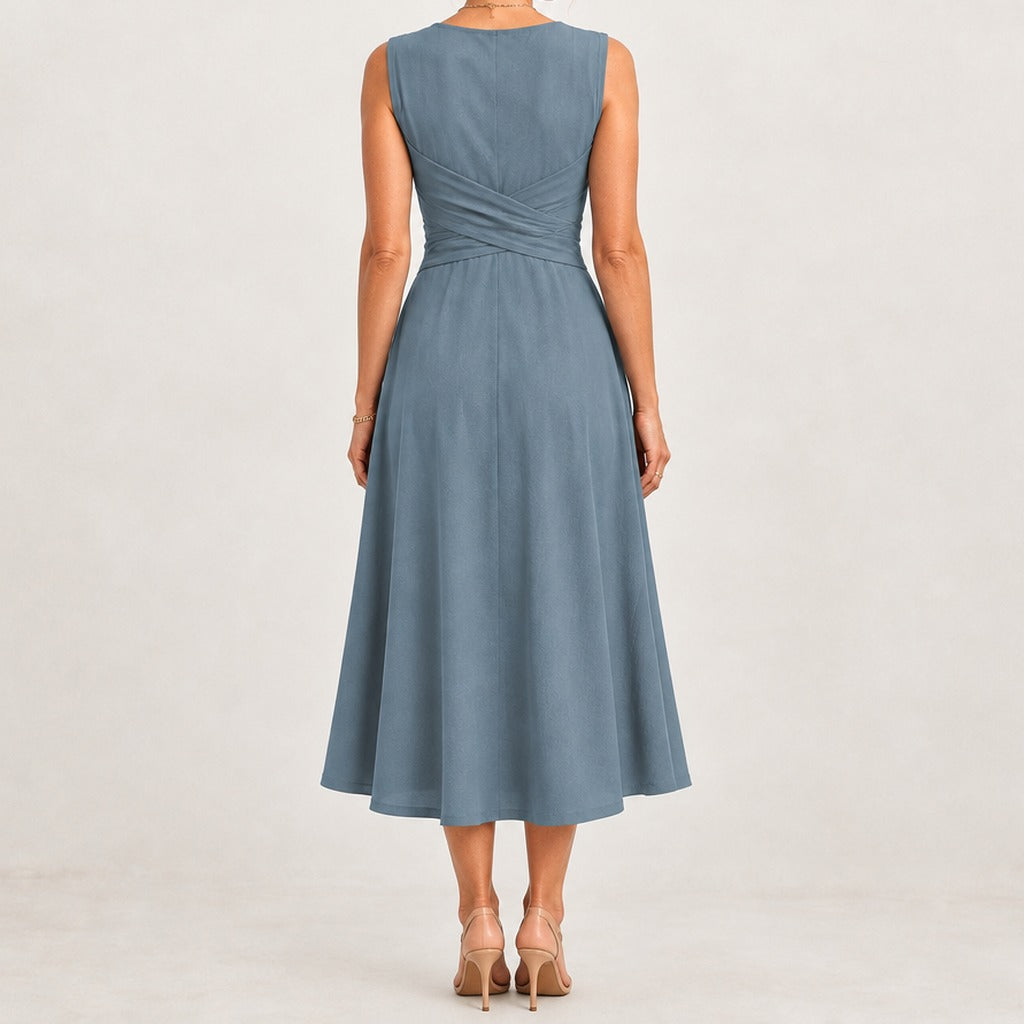 Engracia Crossover Midi Dress - Lead Product Detail
