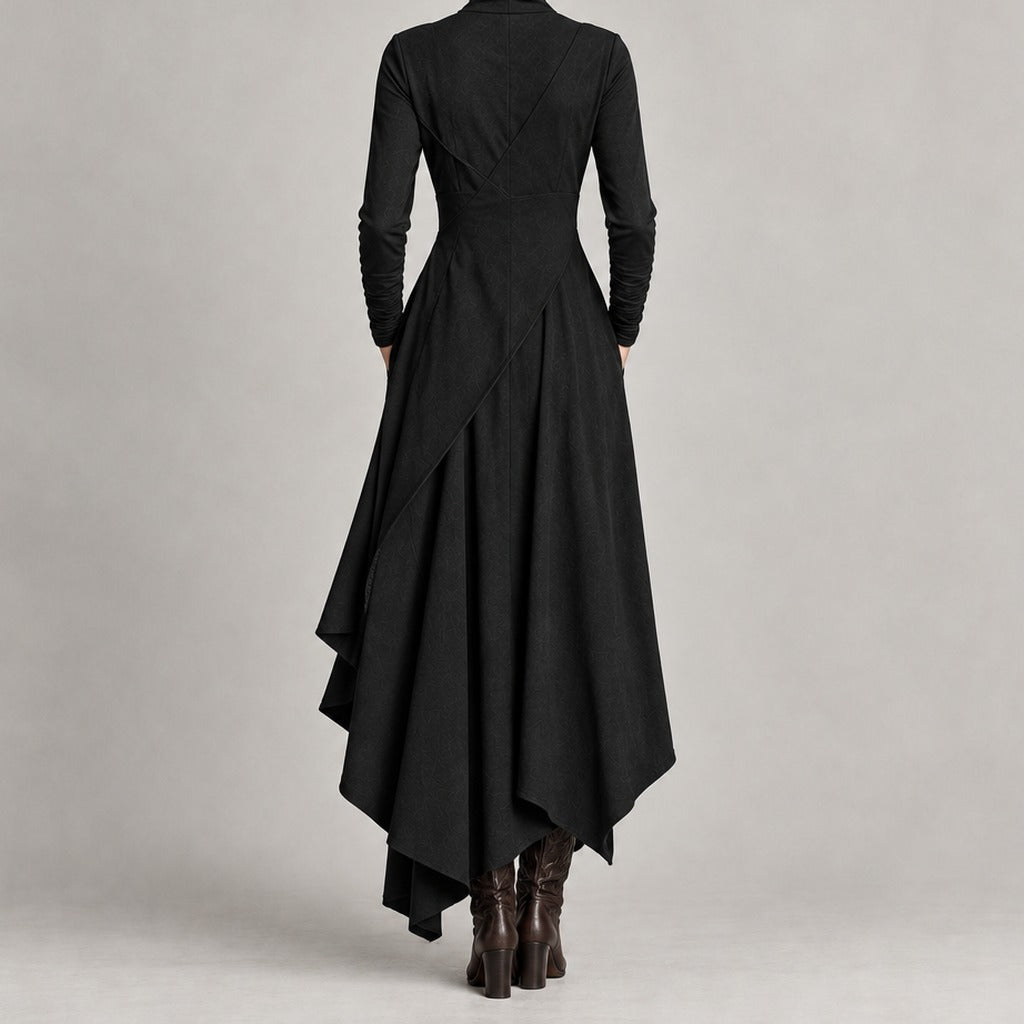 Florina Asymmetric Midi Dress - Lead Product Detail