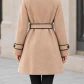 Geertje Contrast Piped Coat - Lead Product Detail