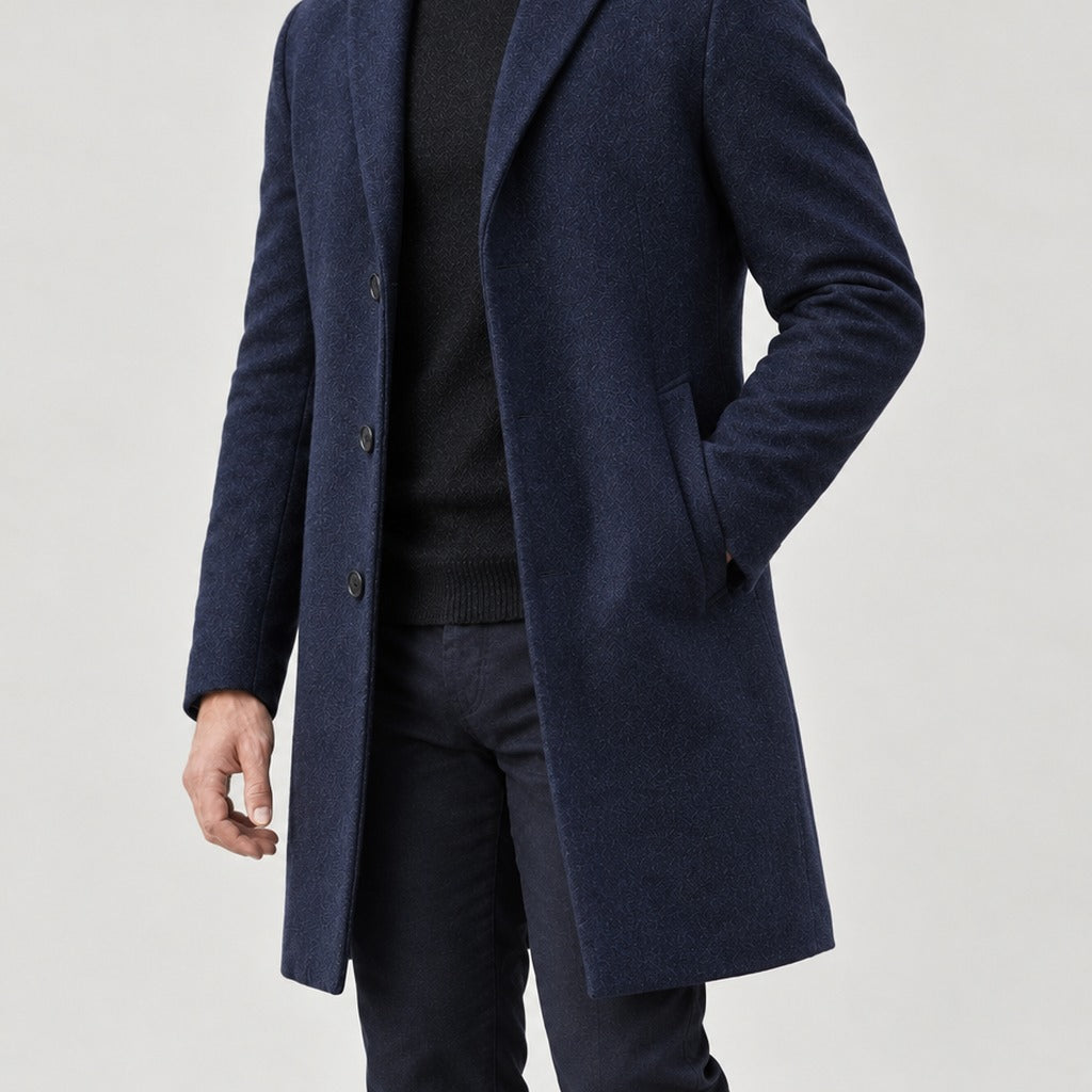 Bjarte Tailored Wool Coat - Lead Product Detail