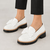 Gustava Bow Detail Loafers - Lead Product Detail