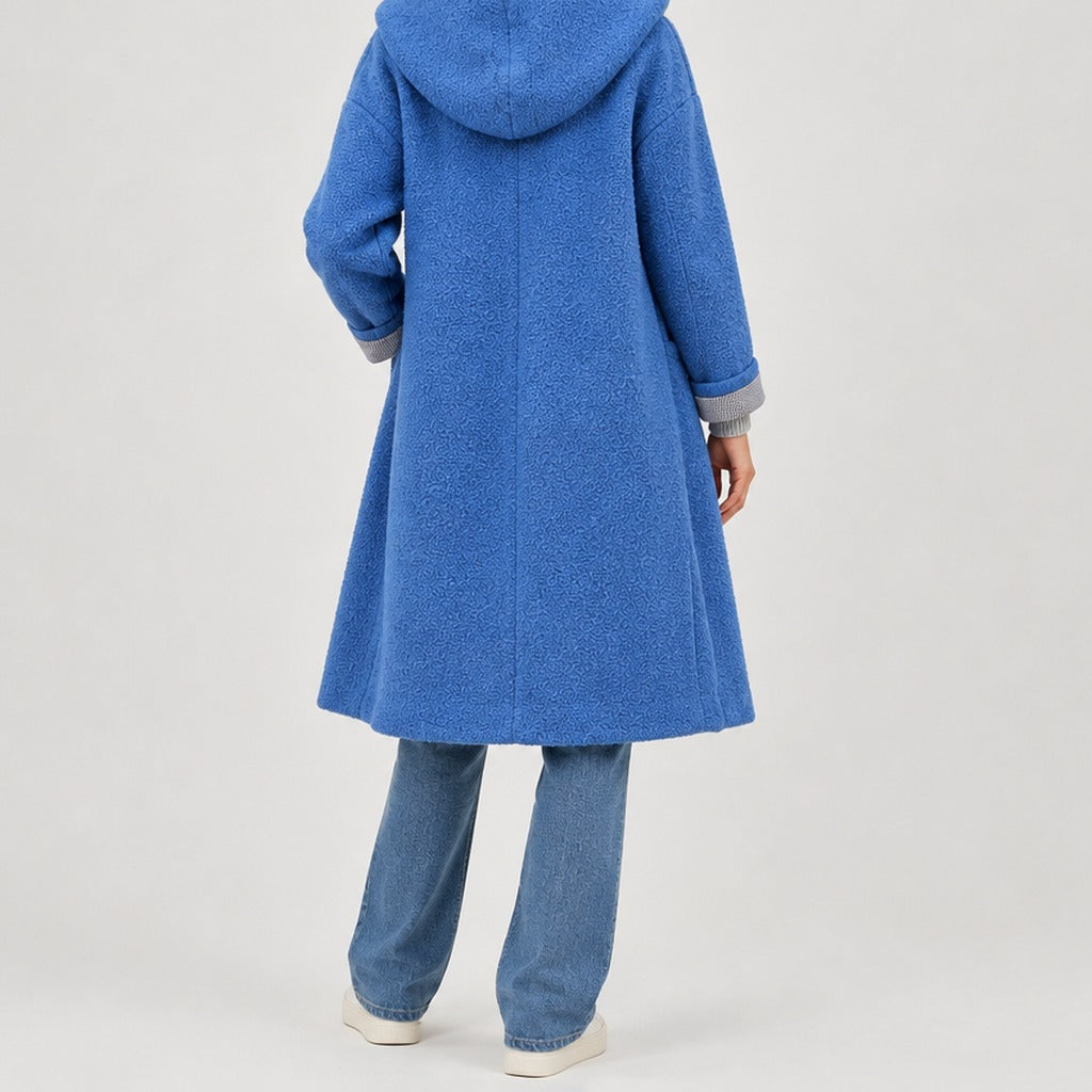 Hannelore Hooded Wool Coat - Lead Product Detail