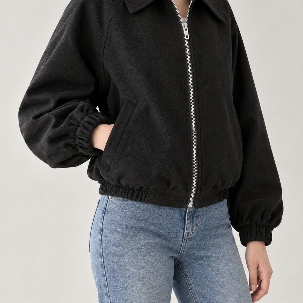 Hedvig Zip Front Jacket - Lead Product Detail