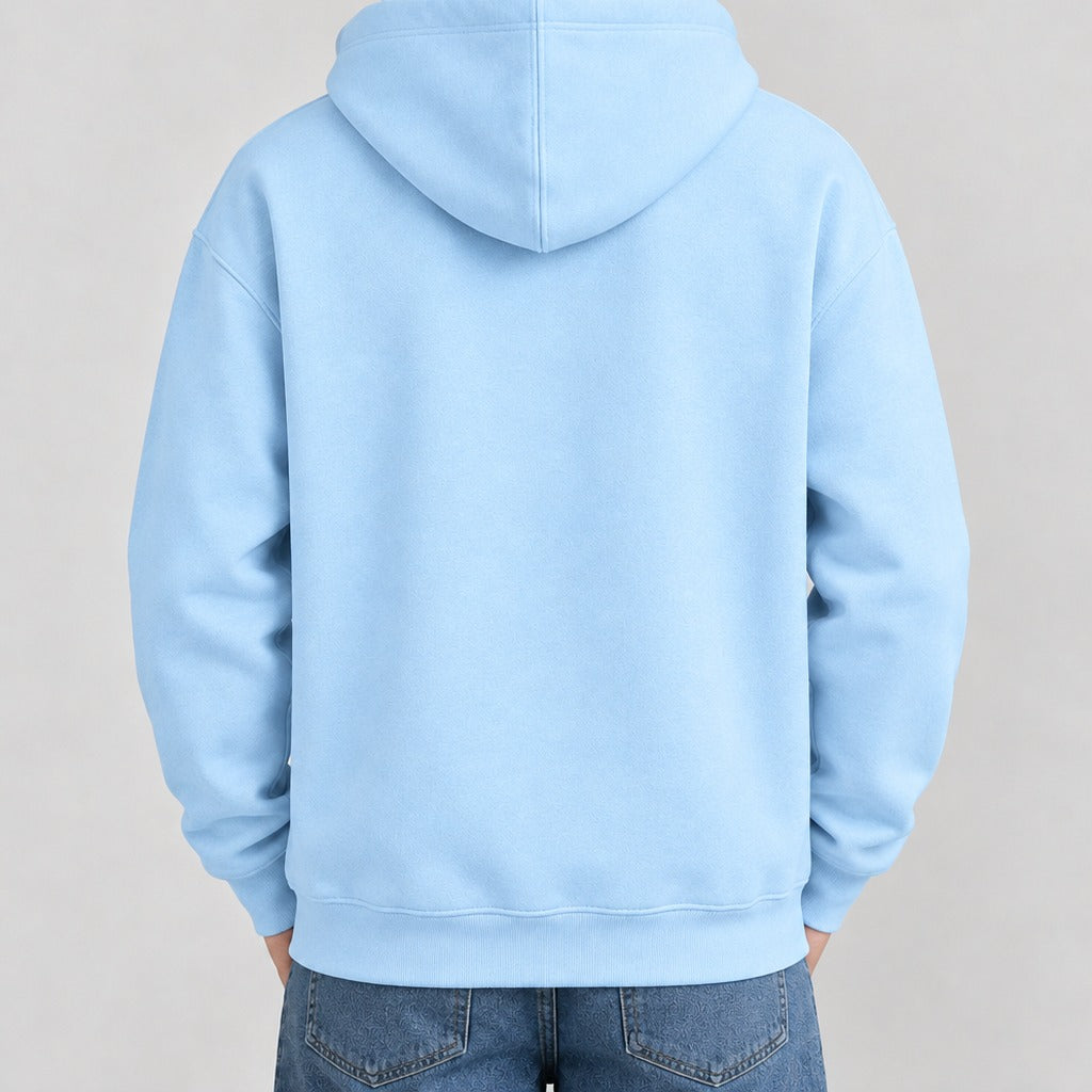 Christoph Relaxed Cotton Hoodie - Lead Product Detail