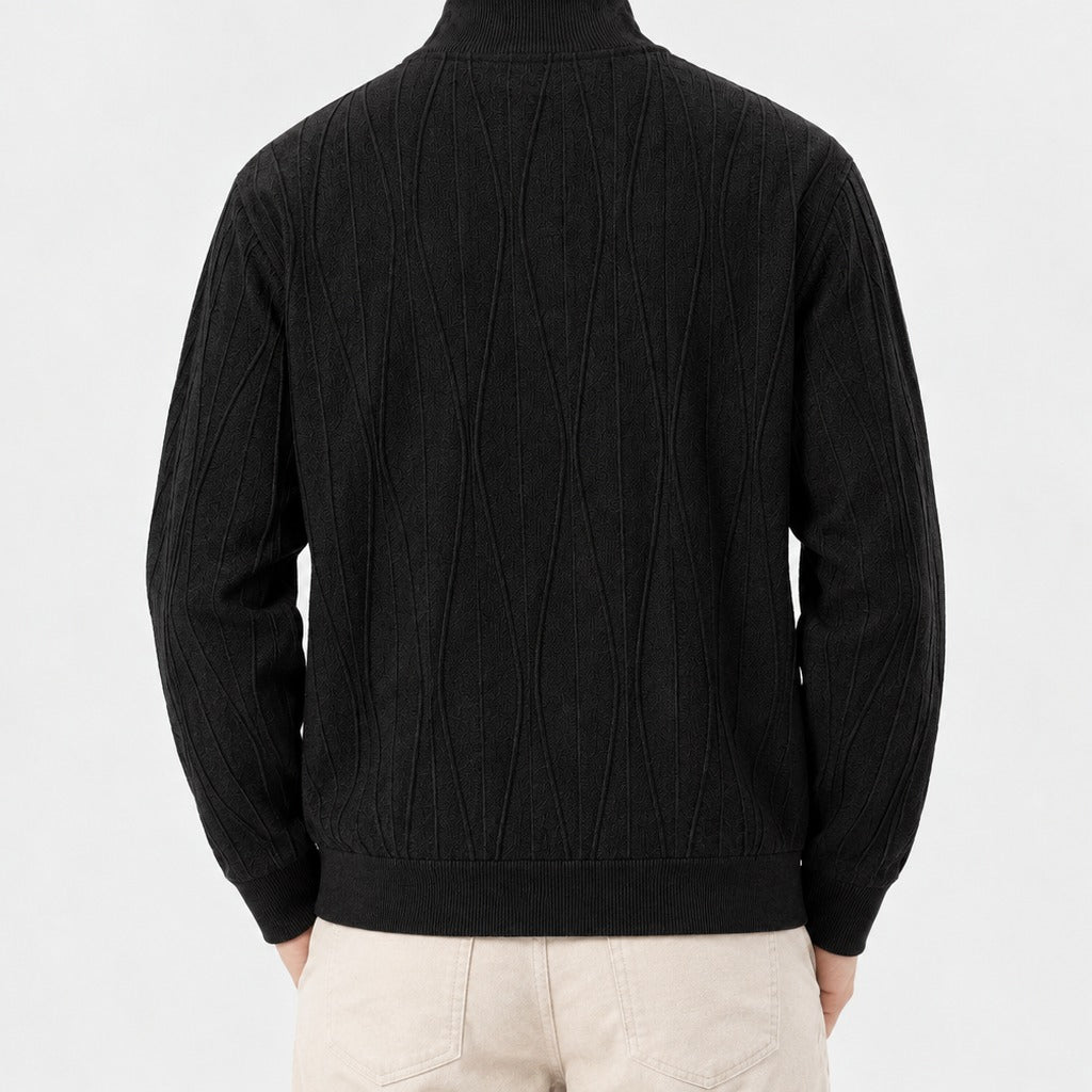 Danilo Ribbed Knit Jacket - Lead Product Detail