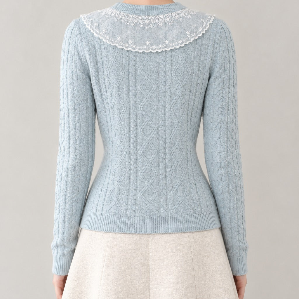 Ilenia Bow Cable Cardigan - Lead Product Detail