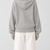 Jeanet Wool Zip Sweater - Lead Product Detail