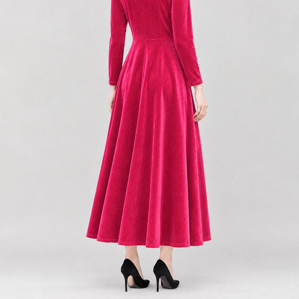 Johanne Velvet Midi Dress - Lead Product Detail