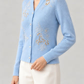 Karolien Cashmere Embroidered Cardigan - Lead Product Detail