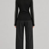 Katrien Contrast Turtleneck Top - Lead Product Detail