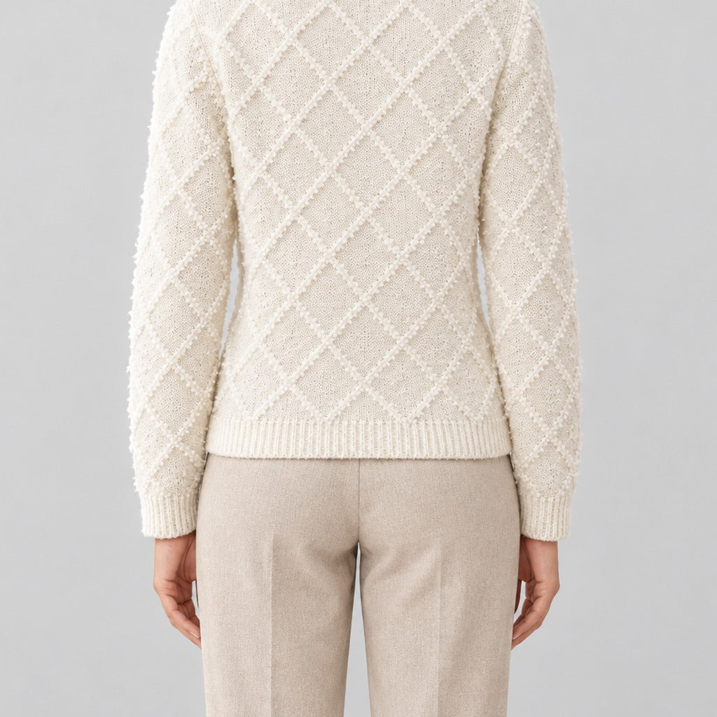 Lauriane Diamond Knit Cardigan - Lead Product Detail