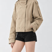 Lowri Double Breasted Jacket - Lead Product Detail