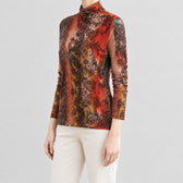 Margaretha Printed Turtleneck Top - Lead Product Detail