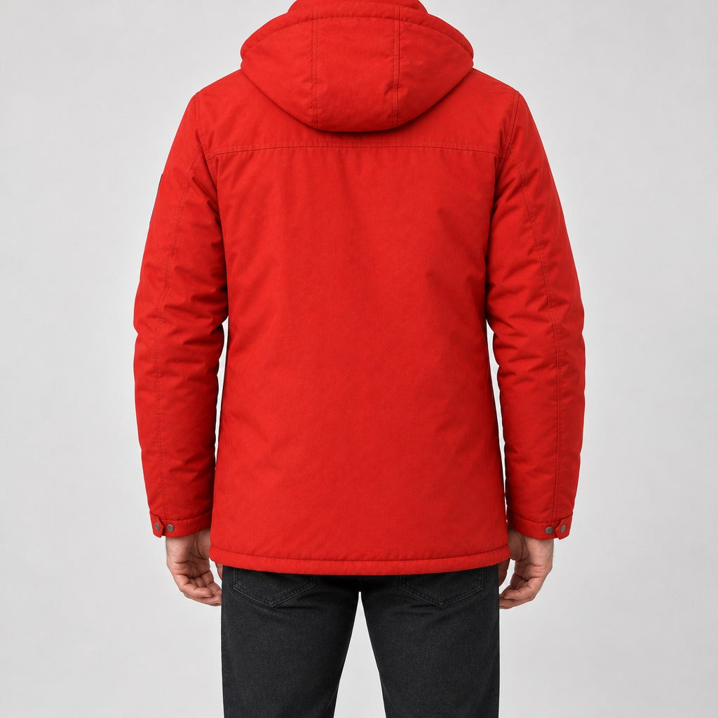 Hubert Hooded Padded Jacket - Lead Product Detail