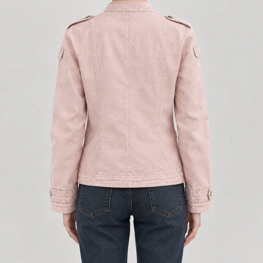 Trude Washed Denim Jacket - Lead Product Detail