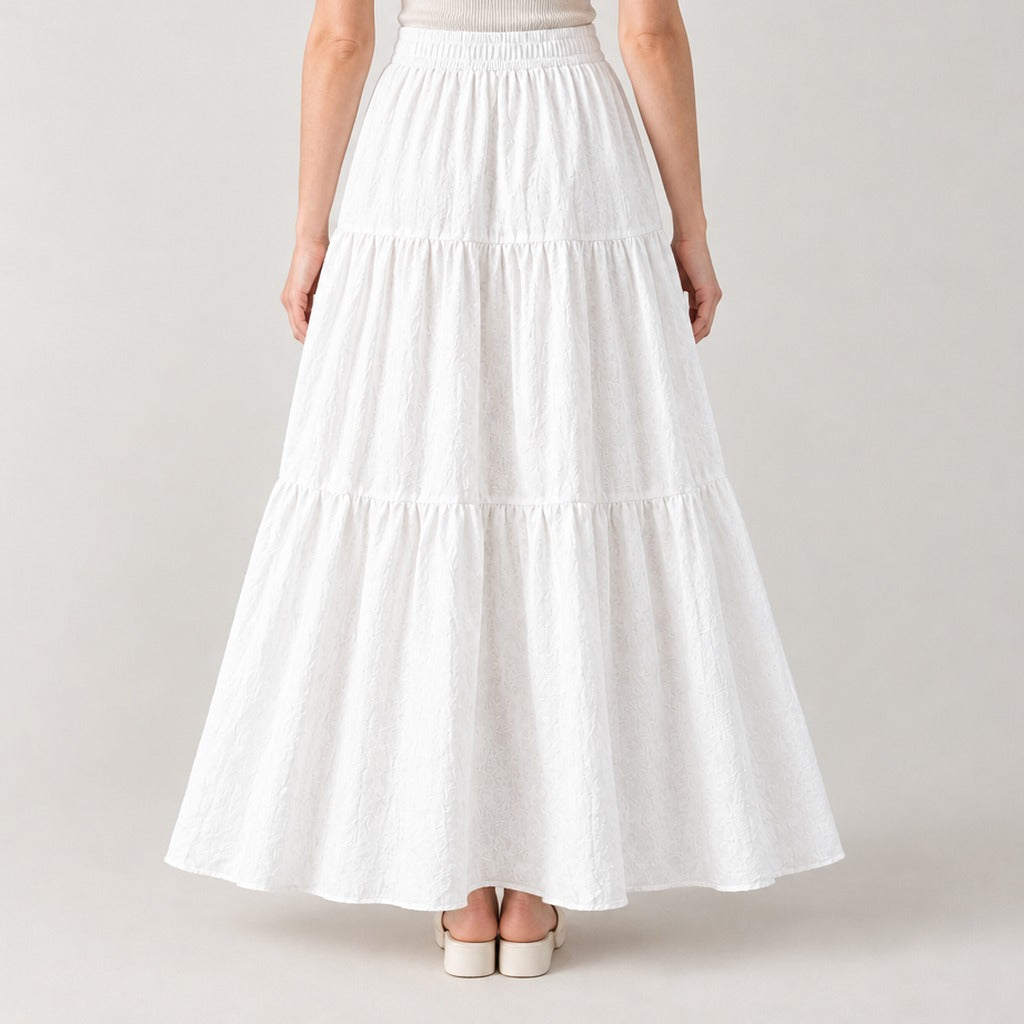 Vreni Tiered Maxi Skirt - Lead Product Detail