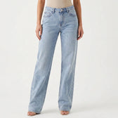 Perrine Straight Leg Jeans - Light Blue