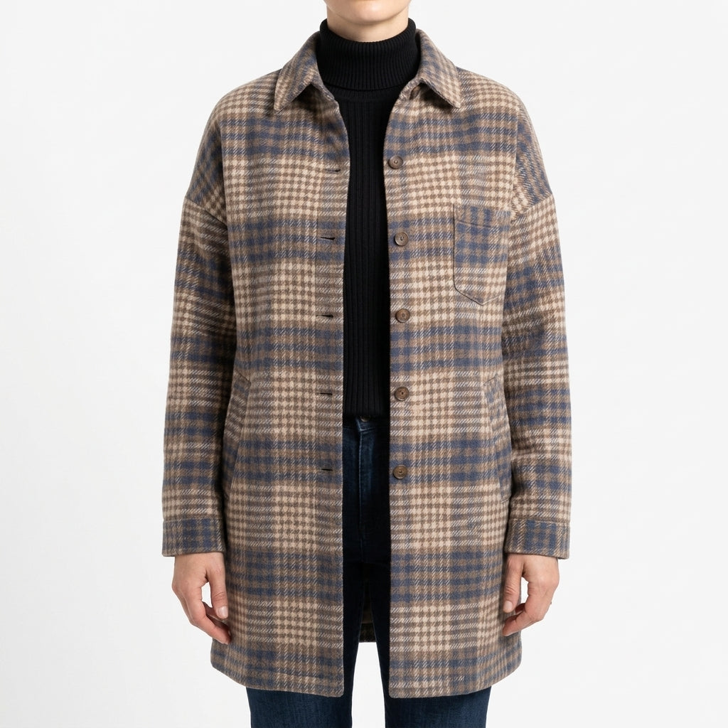 Blue and Tan Check