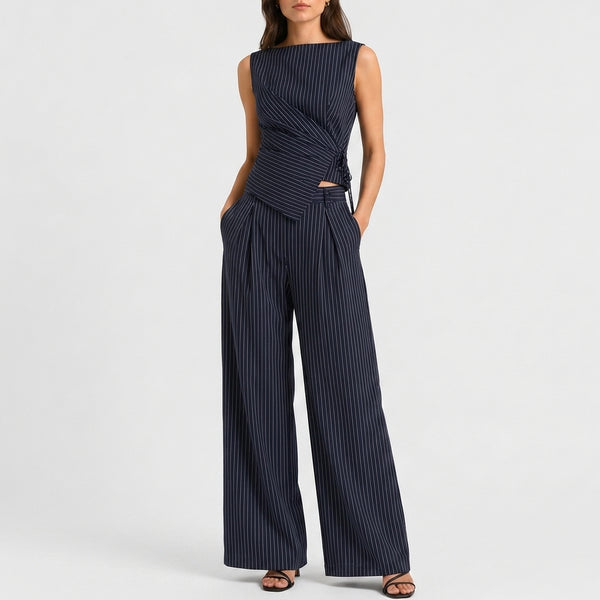 Navy Pinstripe