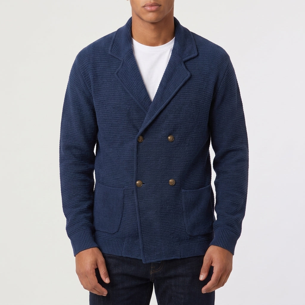 Barnaby Knit Blazer - Navy