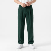 Lachlan Relaxed Pleated Trousers - Green