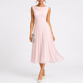 Brigitte Cowl Neck Dress - Pink