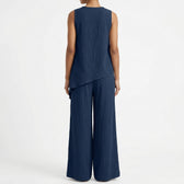 Yasmin Linen Asymmetric Set