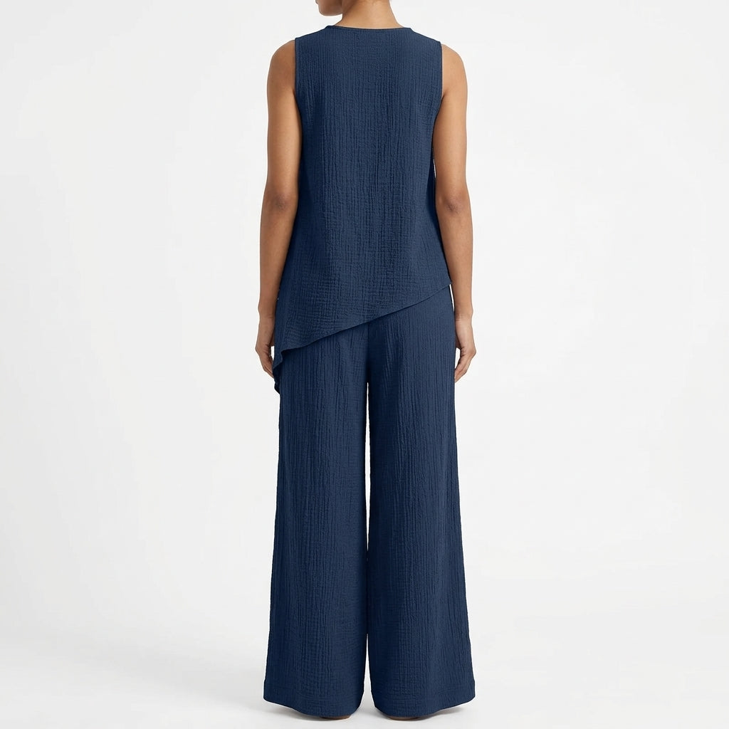Yasmin Linen Asymmetric Set