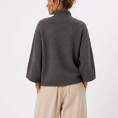 Marit Funnel Neck Sweater - Blue