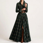 Britta Tartan Shirt Dress - Green Tartan