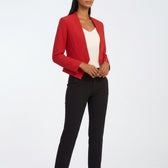Ada Collarless Blazer - Red