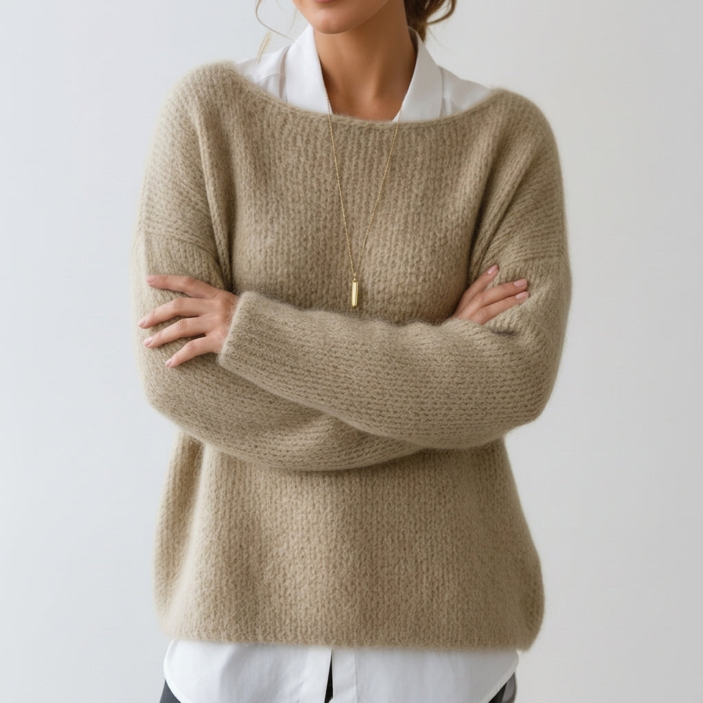 Maja Brushed Sweater - Camel