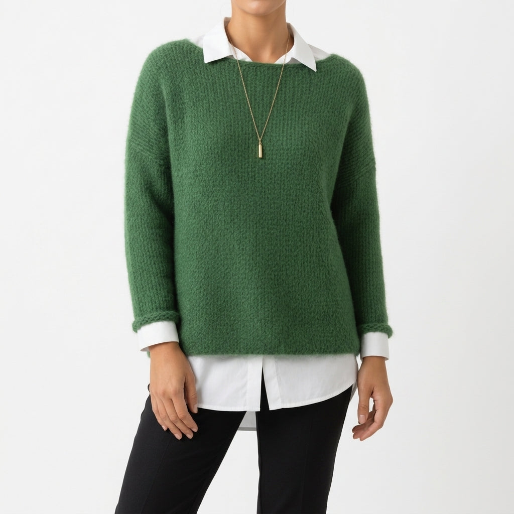 Maja Brushed Sweater - Green